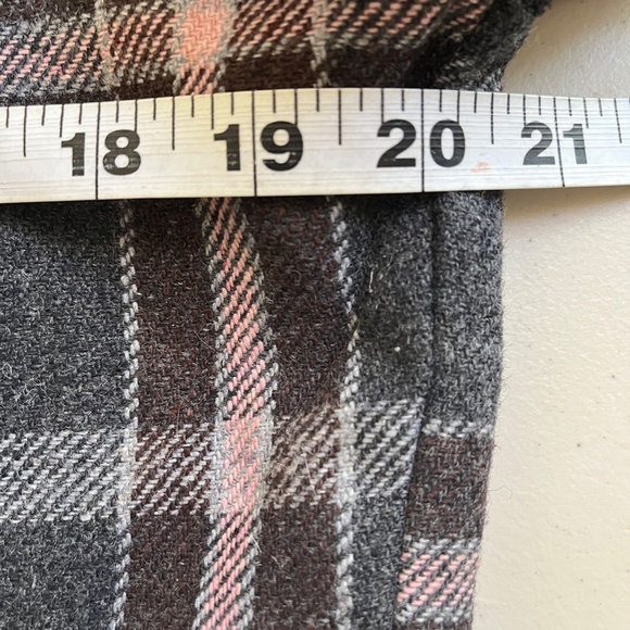 Beverly Hills Polo Club Winter Wool Blend Plaid Jacket Womens Sz L Grey Pink - Picture 9 of 11